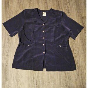 Vintage Plus Preferred Navy Blouse Size 40